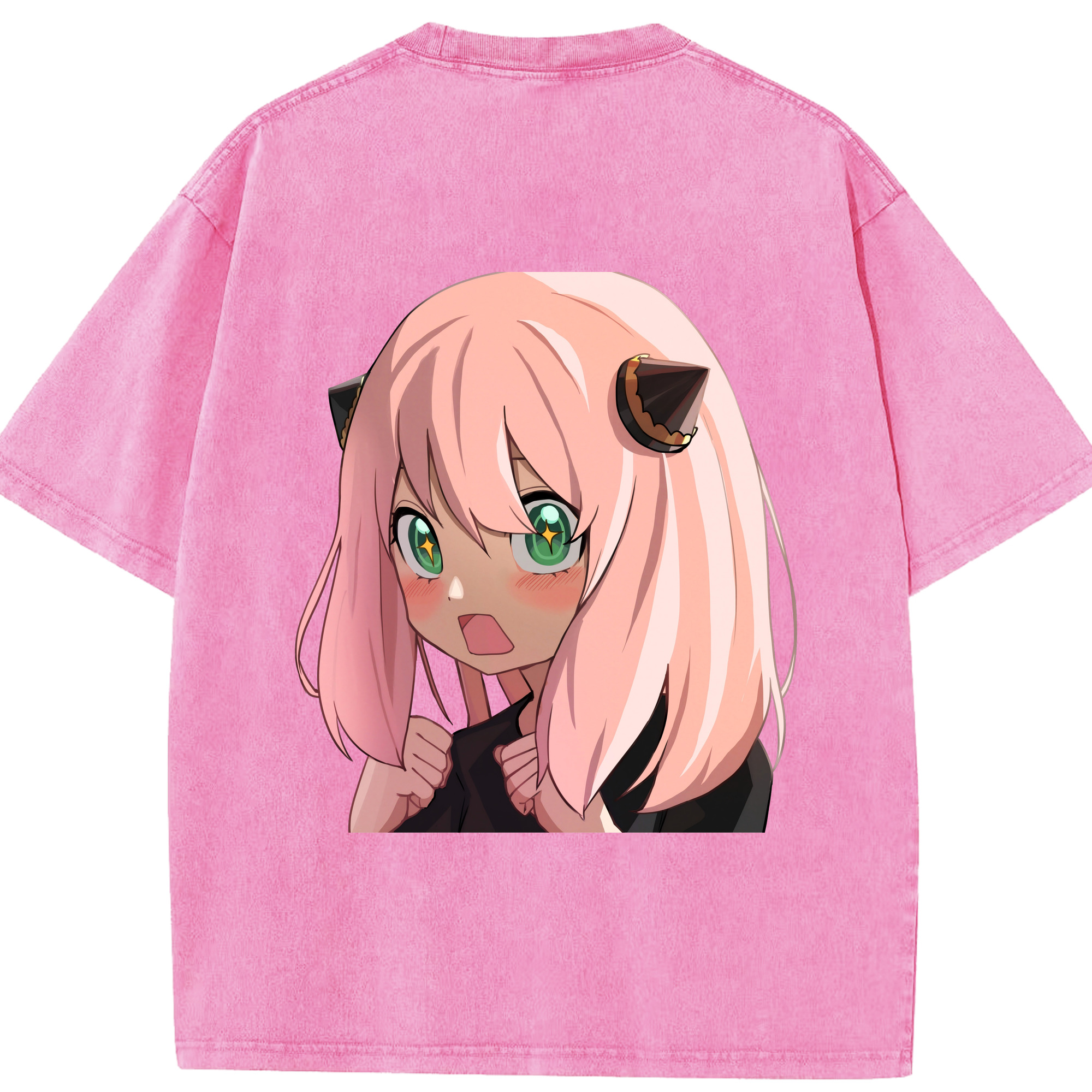 （画像用） SPY×FAMILY间谍家家酒 綿100% ヴィンテージ風 半袖Tシャツ（背面プリント）